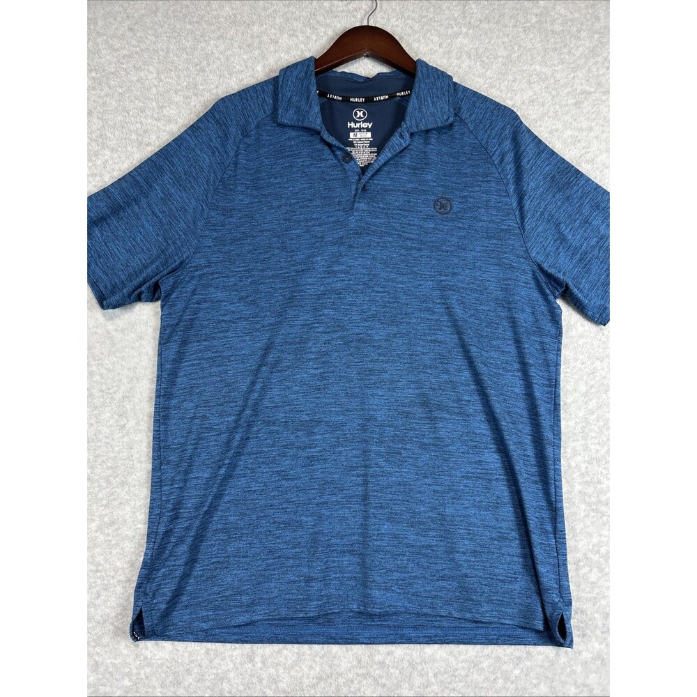 Hurley Men's Performance Activewear Polo Shirt Blue Med